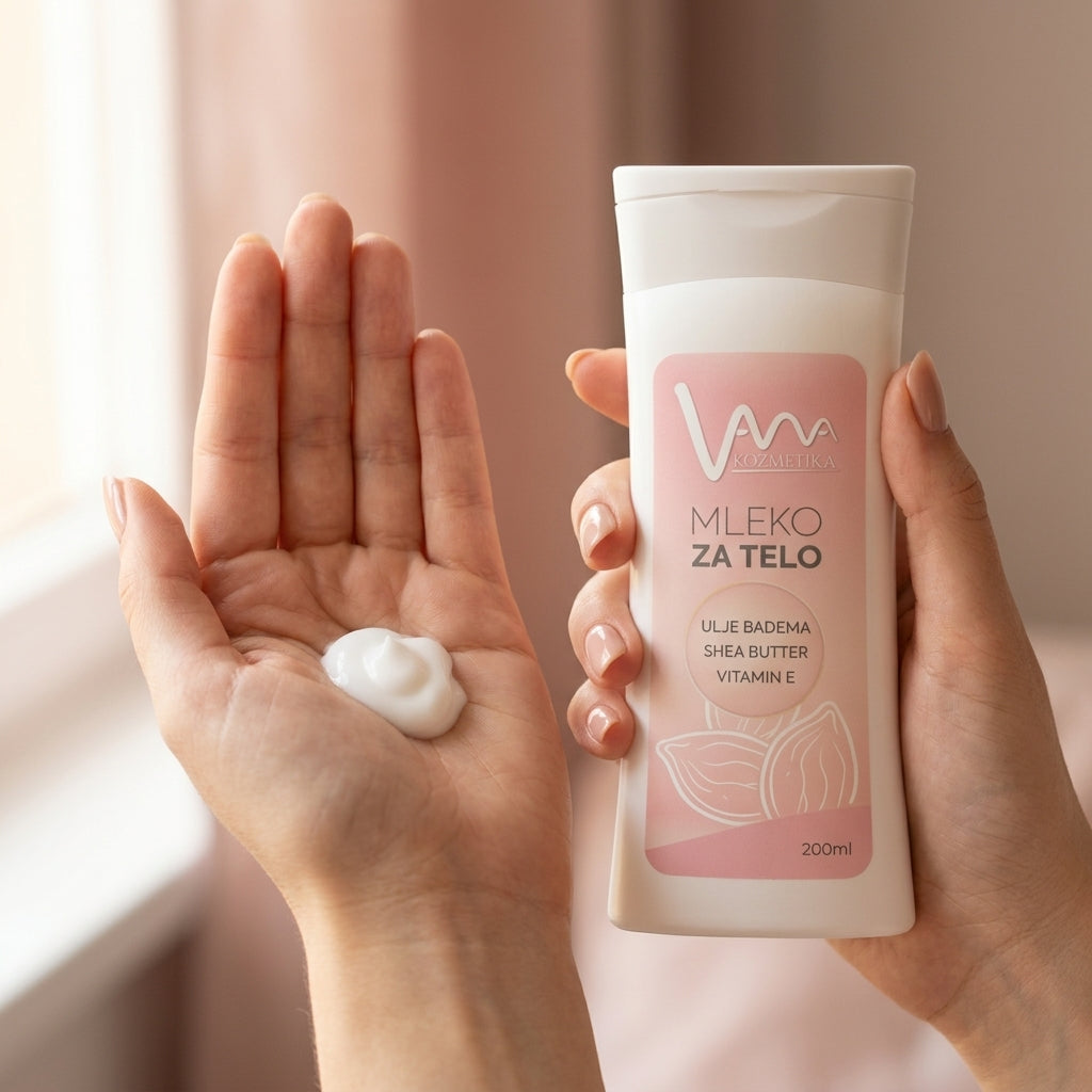 Mleko za telo sa uljem badema i shea butterom, Vana Kozmetika, 200ml