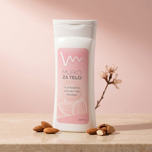 Mleko za telo sa uljem badema i shea butterom, Vana Kozmetika, 200ml